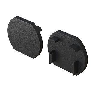 Заглушка для круглого шинопровода, 2 шт. Basity, черный
