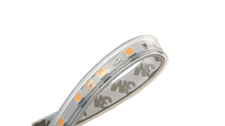 Светодиодная лента LUX, 5050, 60 LED/м, 14,4 Вт/м, 24В, IP65, Теплый белый (2700K), DSG560-24-WW-65