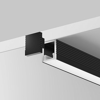Алюминиевый профиль накладной 8x9 (Черный, 2 м), ALM-0809-B-2M 631002