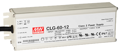 Блок питания Mean Well, герметичный, CLG-60-12, в металлическом корпусе