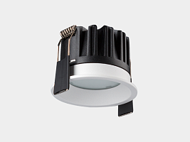 Светильник светодиодный Встраиваемый , серия DL-RE, Белый, 8Вт, IP44, Теплый белый (3000К) , DL-RE1202-WH-WW