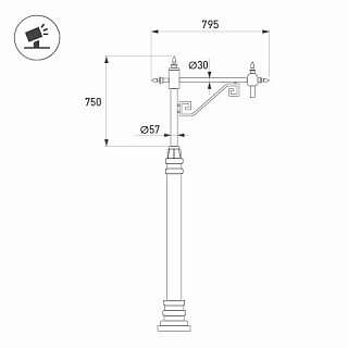 Кронштейн OXOR-SB4-1 BLACK (Arlight, Сталь)