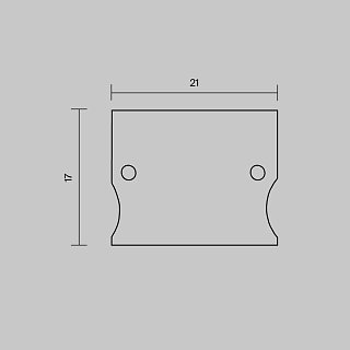 Комплект заглушек (для профиля 41×51) 2 шт., ALM-4151-EC 642057