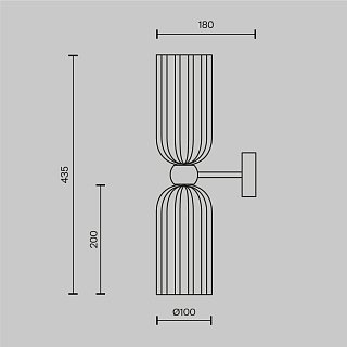 Настенный светильник (бра) Antic E14х2