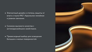 Светодиодная лента SWG PRO COB, 480 LED/м, 10 Вт/м, 24В, IP67, Цвет: Теплый белый, SWG-COB480-24-10-WW-67