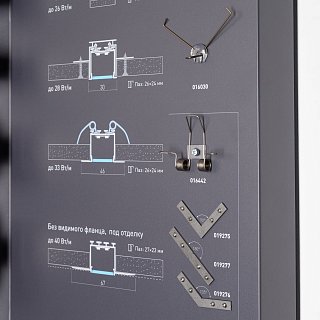 Стенд Профиль Встраиваемый LUX-E13-1760x600mm (DB 3мм, пленка, подсветка) (Arlight, -)