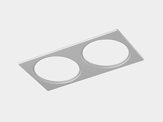 Рамка двойная для серии COMBO 4, квадратная, белая, COMBO-4S2-WH