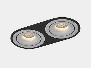 Рамка двойная для серии COMBO 1 круглая, черная, COMBO-1R2-BL