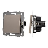 Механизм выключателя одноклавишный непроходной SWT-MK01-PL-GD-V (250V, 10A) (Arlight, -)