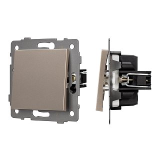 Механизм выключателя одноклавишный непроходной SWT-MK01-PL-GD-V (250V, 10A) (Arlight, -)