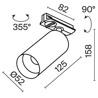 Трековый светильник Focus Led Unity 3000K 12Вт 50°