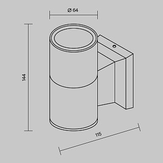 Настенный светильник (бра) Bowery GU10х1 50Вт IP 54