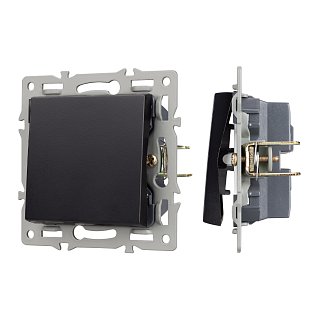 Механизм выключателя одноклавишный непроходной SWT-MK01-PL-BK (250V, 16A) (Arlight, -)