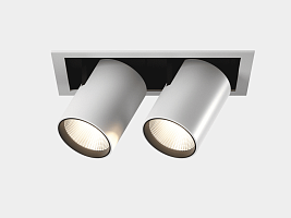 Светильник светодиодный потолочный встраиваемый поворотно-выдвижной, серия SPL, Ч/Б, 25Вт, IP20, Теплый белый (3000К), SPL-SQ2-25-WW