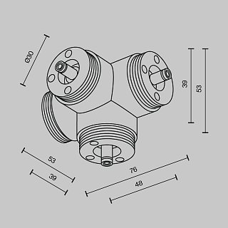 Х-образный вертикальный коннектор для системы Shelf без ввода питания