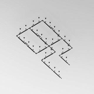 Шинопровод 1м Trinity накладной/подвесной черный