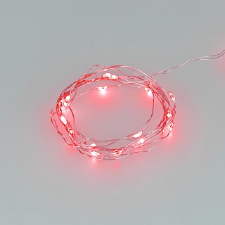 Светодиодная гирлянда ARD-DEW-HOME-2000-CLEAR-20LED-STD Red (1.5V, Battery Pack, Cork) (Ardecoled, IP20)