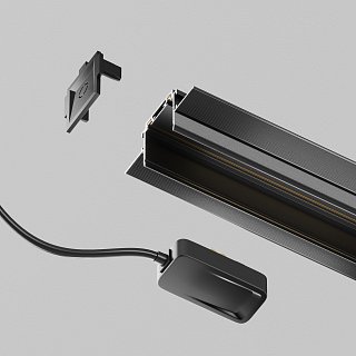 Ввод питания(2м) Radity для встраиваемого монтажа черный