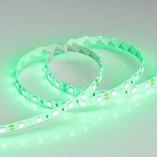 Светодиодная лента RTW 2-5000SE 24V Green 2x (5060, 300 LED, LUX) (Arlight, 14.4 Вт/м, IP65)
