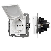 Механизм розетки влагозащищённый SCT-MCP-PL-WH-V (250V, 16A) (Arlight, -)