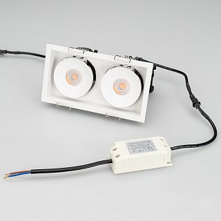 Светильник CL-SIMPLE-S148x80-2x9W Warm3000 (WH, 45 deg) (Arlight, IP20 Металл, 3 года)