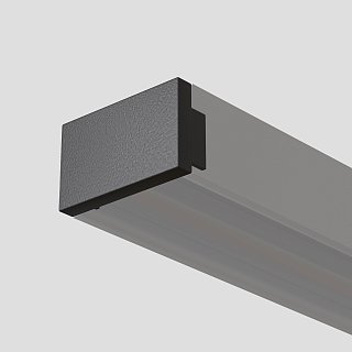 Заглушка для накладного/встраиваемого шинопровода, 2 шт. Basity, черный