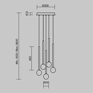 Подвесной светильник Bubble dream 3000К 16Вт