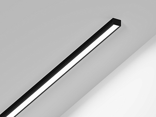 Профиль алюминиевый SWG, накладной, черный, SF-1612-BL