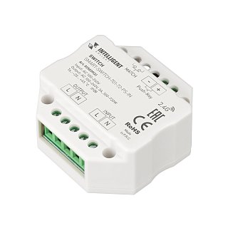 INTELLIGENT ARLIGHT Релейный модуль SMART-SWITCH-701-72-PS-IN  (230V, 1x3A, 2.4G) (IARL, IP20 Пластик, 5 лет)