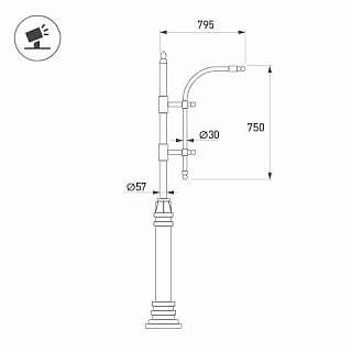 Кронштейн OXOR-SB3-1 BLACK (Arlight, Сталь)