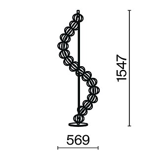 Напольный светильник (торшер) Golden Cage 3000К 48Вт