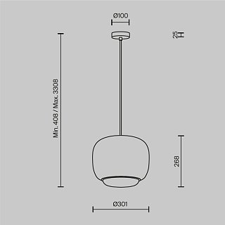 Подвесной светильник Brio 3000К 20Вт