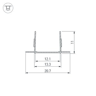 Профиль гибкий ARL-MOONLIGHT-1712-2x500  (Arlight, Металл)