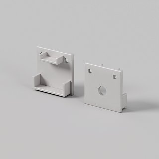 Комплект заглушек (для профиля 20×20) 2 шт., ALM-2020B-EC 642077