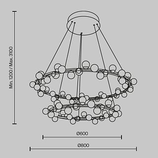 Подвесной светильник Tessara 3000К 116Вт