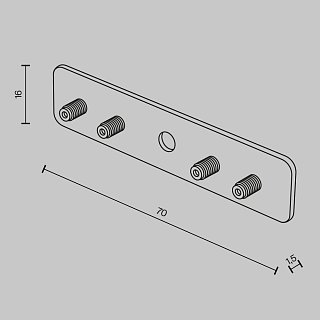 Коннектор прямой для круглого шинопровода Basity