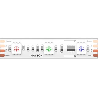 Светодиодная лента 12В 5050 14,4Вт/м RGB 5м IP 68 201245