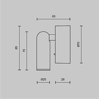 Настенный светильник (бра) Mirax 3000К 3Вт IP 20