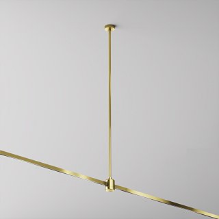 Крепление потолочное Long 700мм с прямым коннектором питания Flarity латунь