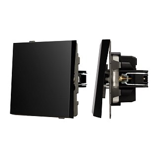 Механизм выключателя одноклавишный непроходной SWT-TENDO-MK01-PL-BK (230V, 10A) (Arlight, -)