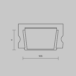 Рассеиватель для профиля 15×06 (Чёрный, 2 м), ALM-001-B-DF-2M 642021