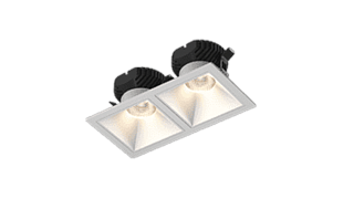 Рамка двойная для серии COMBO 3, квадратная, белая, COMBO-3S2-WH