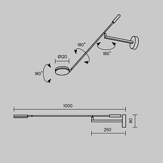 Настенный светильник (бра) Fad 3000К 6Вт