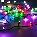 Светодиодная гирлянда ARD-STRING-CLASSIC-10000-BLACK-100LED-MILK-SYNC RGB (230V, 6.5W) (Ardecoled, IP65)