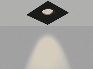 Корпус светильника потолочный встраиваемый  наклонно-поворотный, COMBO-2S1-BL, Черный, IP20, COMBO-2S1-BL