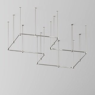 Радиусный коннектор для шинопровода Flarity платина