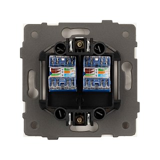 Механизм компьютерной розетки двойной SCT-TENDO-MPC2-SFPL-WH (RJ-45, CAT6) (Arlight, -)