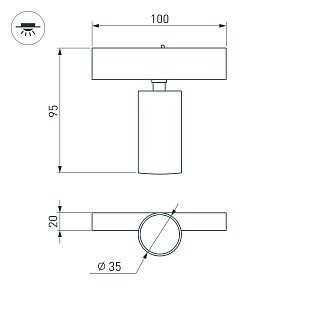 Светильник MAG-SPOT-25-R65-5W Day4000 (BK, 30 deg, 24V) (Arlight, IP20 Металл, 5 лет)