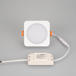 Светодиодная панель LTD-96x96SOL-10W Warm White 3000K (Arlight, IP44 Пластик, 3 года)