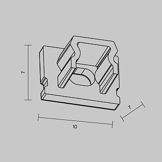 Комплект заглушек (для профиля ALM-1007-S-2M) 2 шт.